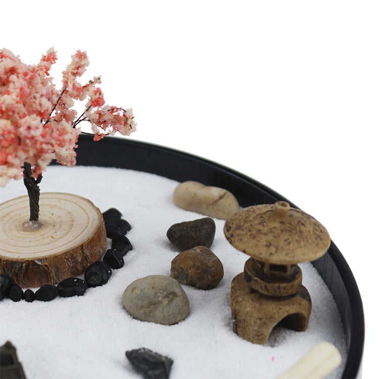 Creative Japanese Zen Sand Table Decoration Dry Landscape Sand Table Home Living Room Decorations