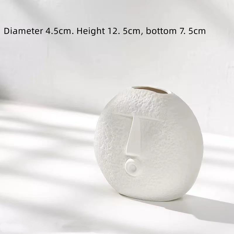 Nordic Style Mini Art Vase – Creative Ceramic Decor for Living Room or Desktop