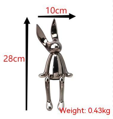 Modern Simple Electroplating Sitting Rabbit Living Room Decorations Ornaments