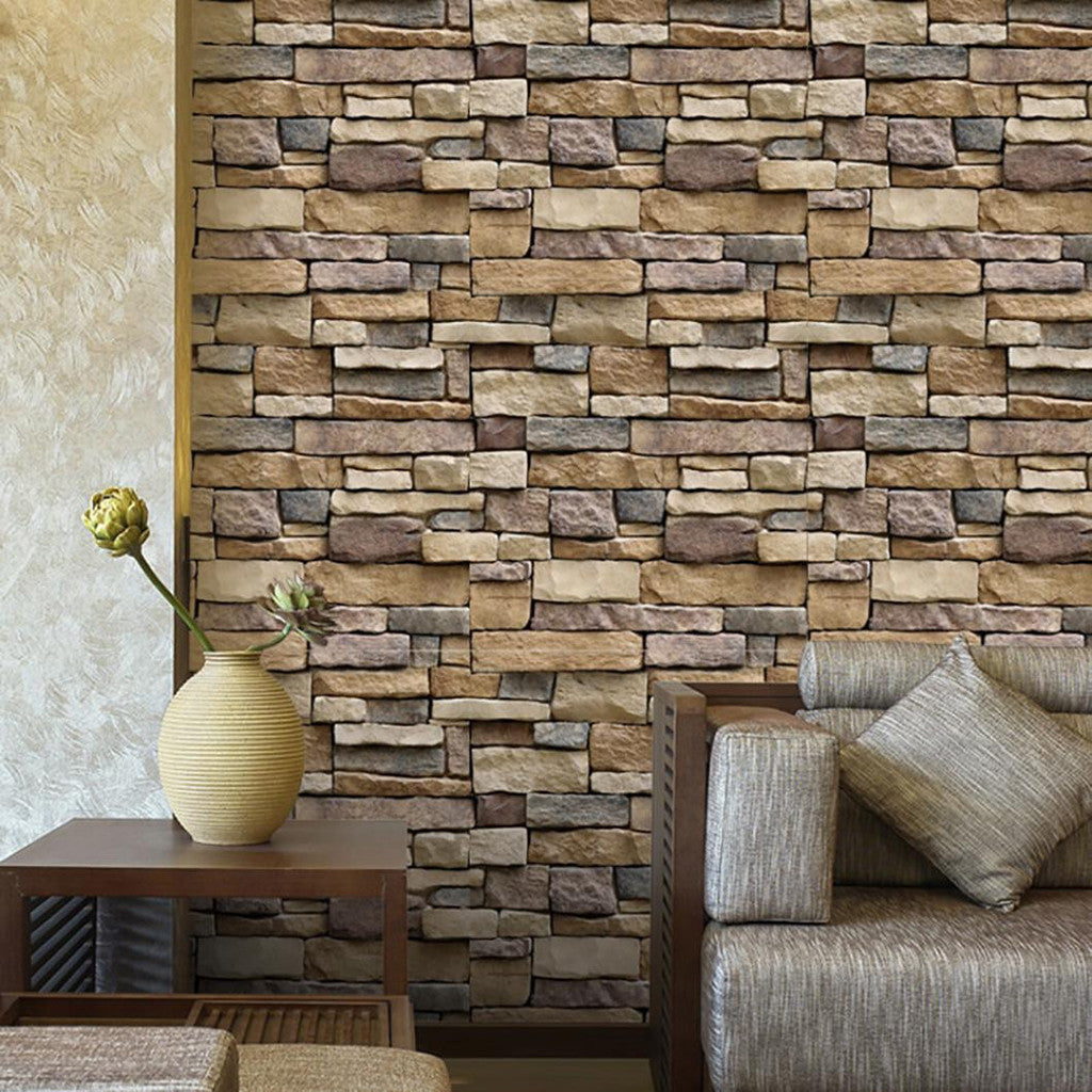 Rock Wallpaper Living Room Storefront