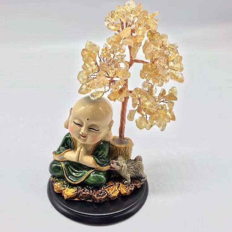 Natural Crystal Lucky Tree Living Room Study Wine Cabinet Home Decorations