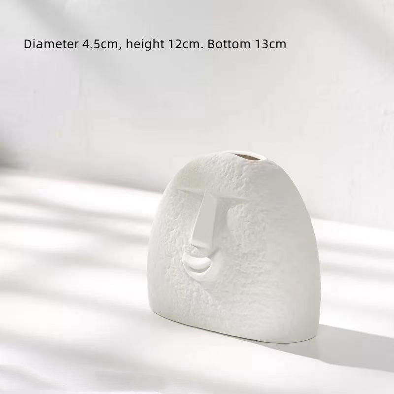 Nordic Style Mini Art Vase – Creative Ceramic Decor for Living Room or Desktop