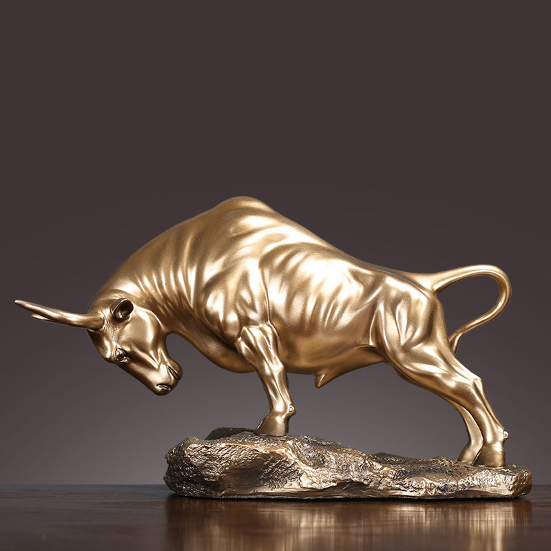 European-Style Bully Dog Resin Sculpture – Decorative Accent for Living Room or Wine Cabinet