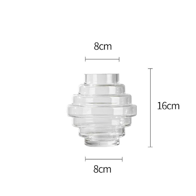 Modern Glass Vase – Elegant Desktop Decoration for Living Room Side Tables