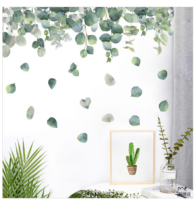 Crown Moulding Wall Stickers Living Room And Bedroom Wall Creative Decorations Beiyuan INS Style Eucalyptus Leaves
