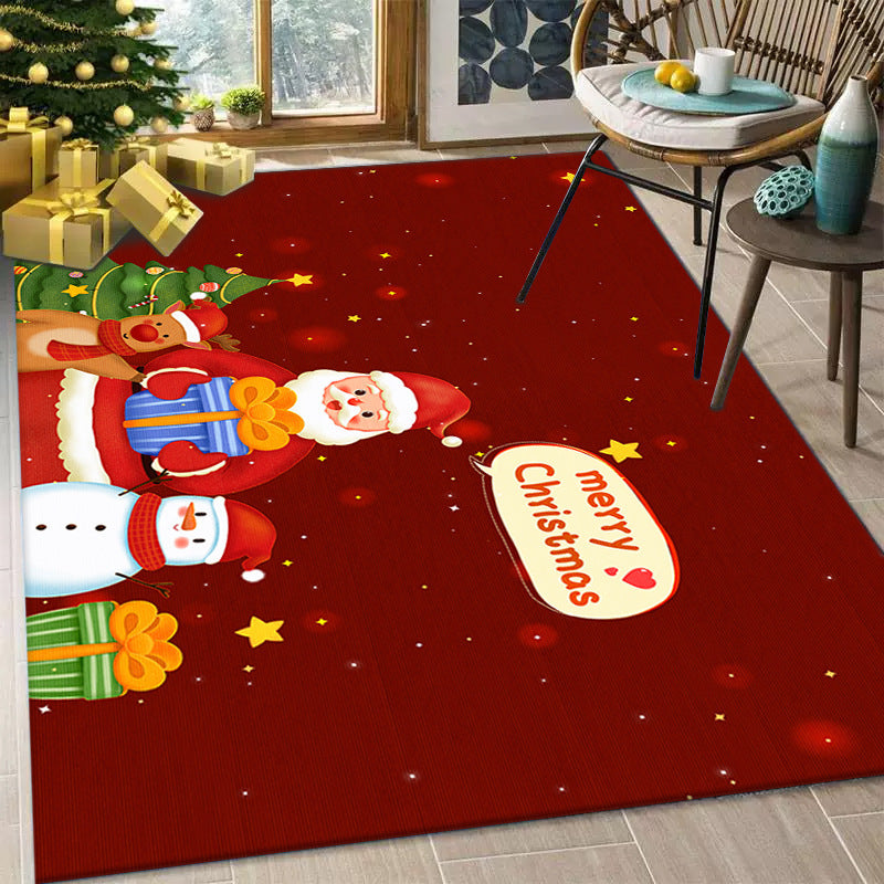 Christmas Living Room Decorative Floor Mat Carpet