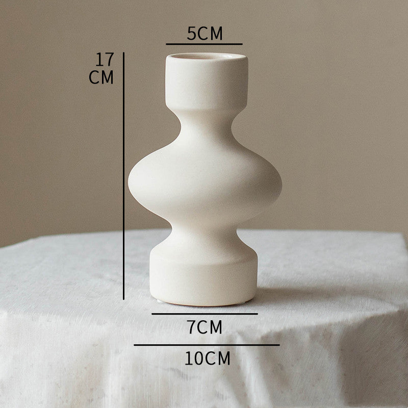 Ceramic Vase for Dried Flower Arrangements – Modern Tabletop Decoration for Living Room & More