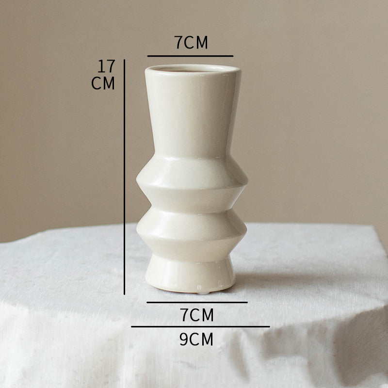 Ceramic Vase for Dried Flower Arrangements – Modern Tabletop Decoration for Living Room & More