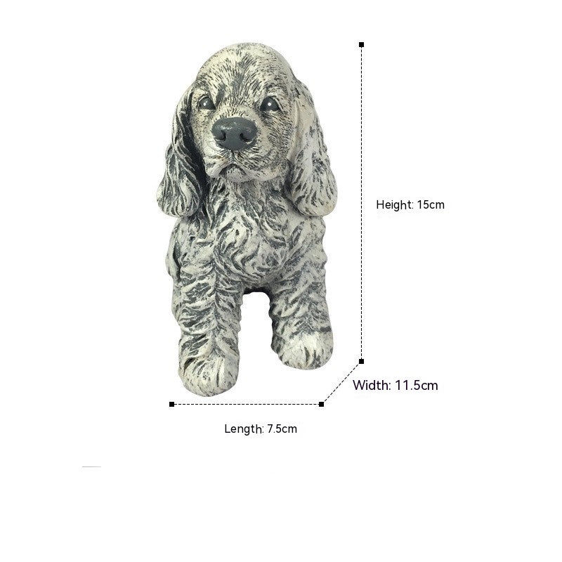 Dog  Pastoral Style Home Living Room Desktop Decorations Cute Realistic Animal Ornaments