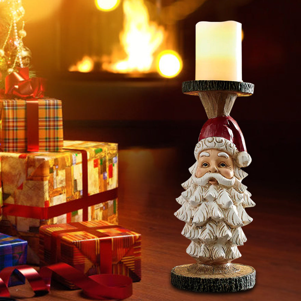 Christmas Old Man Candlestick Home Living Room Desktop Decorations