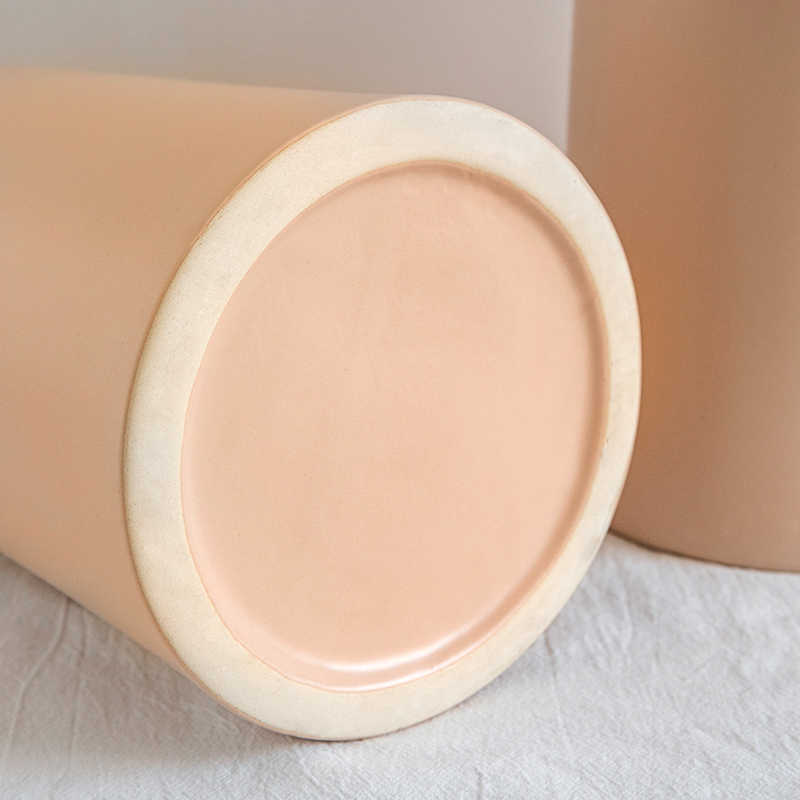 Single-Ear Ceramic Table Vase – Minimalist Glazed Flowerpot for Living Room Decor