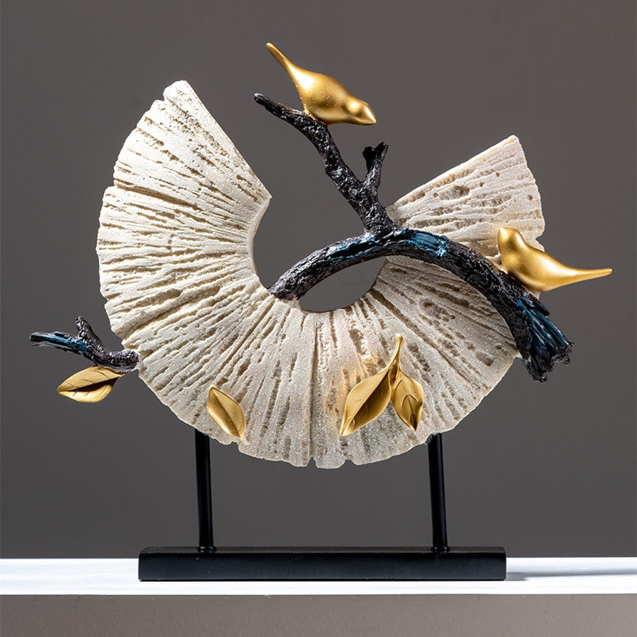 Modern Chinese Zen Resin Sculpture – Blessing Decor for Living Room or TV Cabinet