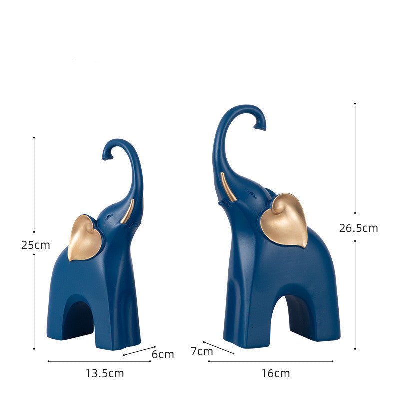 Home Crafts Living Room Elephant Desktop Resin Decorations