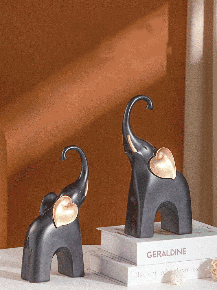 Home Crafts Living Room Elephant Desktop Resin Decorations