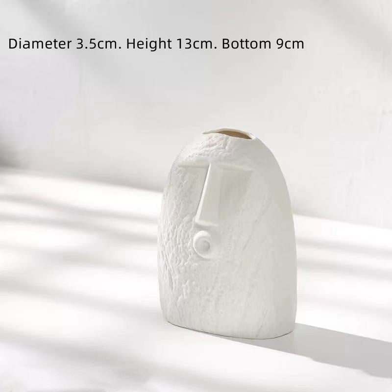 Nordic Style Mini Art Vase – Creative Ceramic Decor for Living Room or Desktop