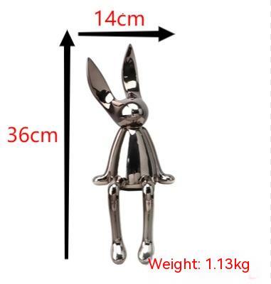 Modern Simple Electroplating Sitting Rabbit Living Room Decorations Ornaments