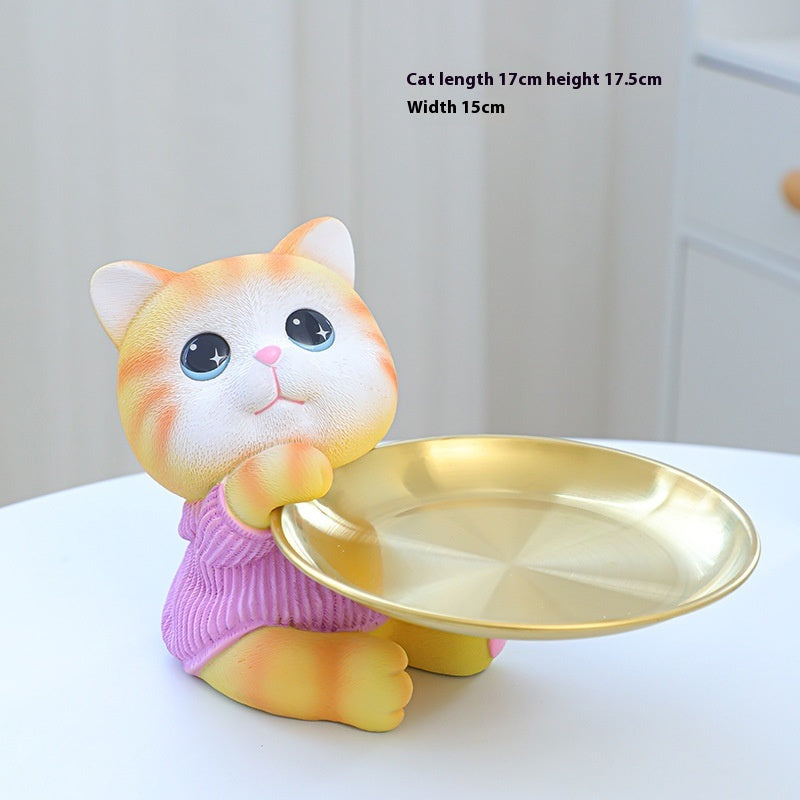 Rabbit Tray Hallway Key Storage Home Living Room Desktop Office Decorations