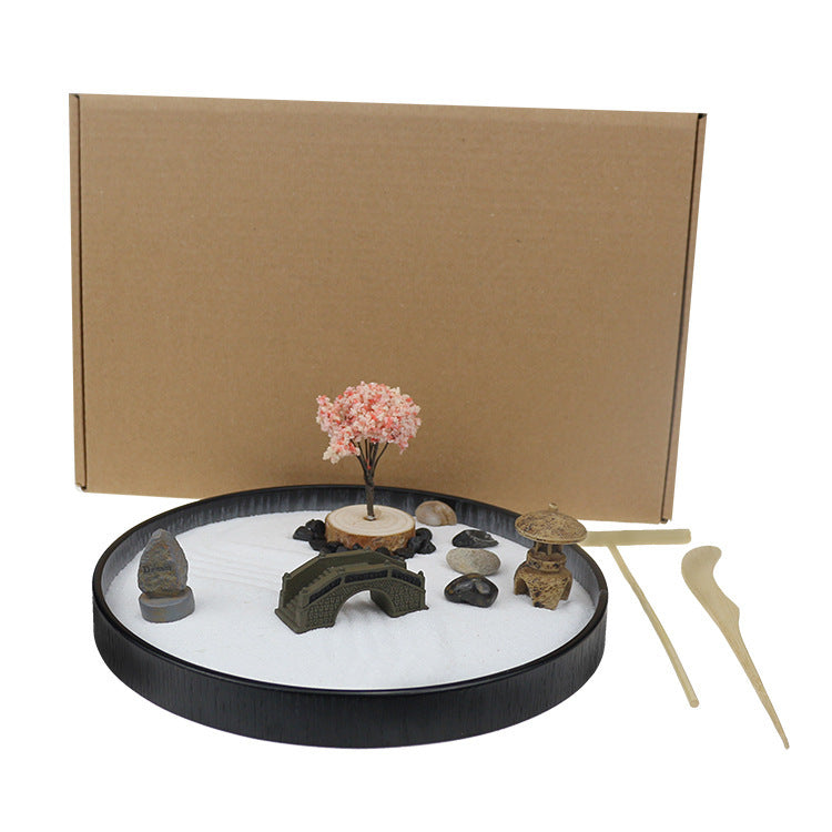 Creative Japanese Zen Sand Table Decoration Dry Landscape Sand Table Home Living Room Decorations