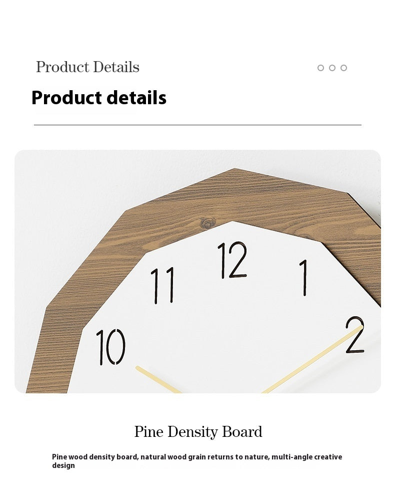 Punch-Free Noiseless Hanging Wall Clock – Modern Living Room Décor