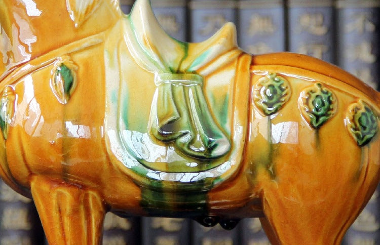 Tang Sancai Ceramic Horse Ornament Home Living Room Decorations