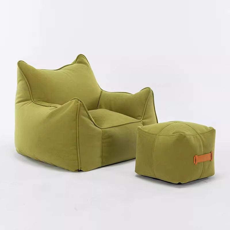 "Little Devil" Bean Bag Recliner – Flannel Tatami Chair for Living Room, Balcony & Bedroom