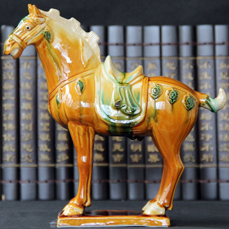 Tang Sancai Ceramic Horse Ornament Home Living Room Decorations