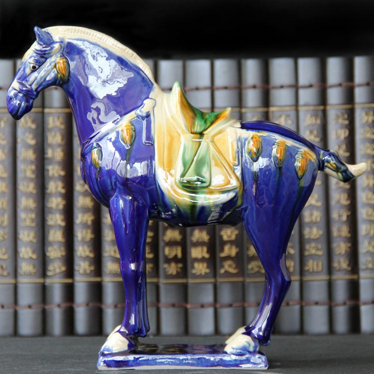Tang Sancai Ceramic Horse Ornament Home Living Room Decorations