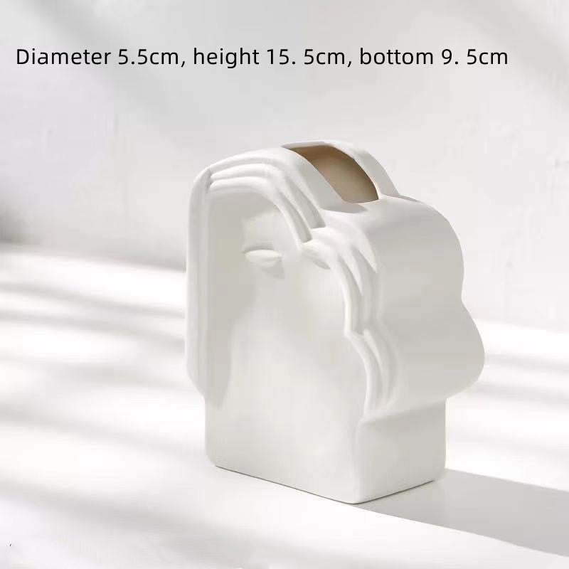 Nordic Style Mini Art Vase – Creative Ceramic Decor for Living Room or Desktop