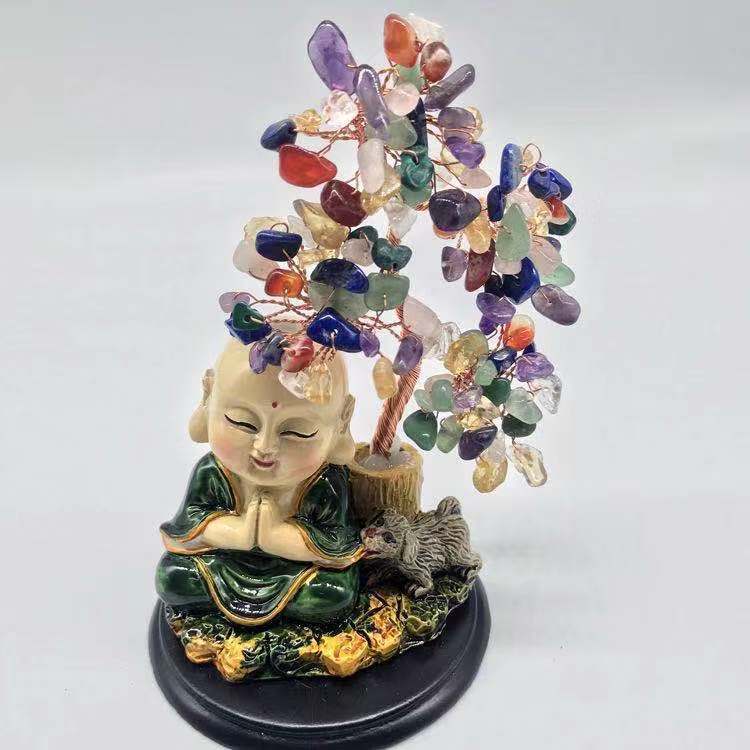 Natural Crystal Lucky Tree Living Room Study Wine Cabinet Home Decorations