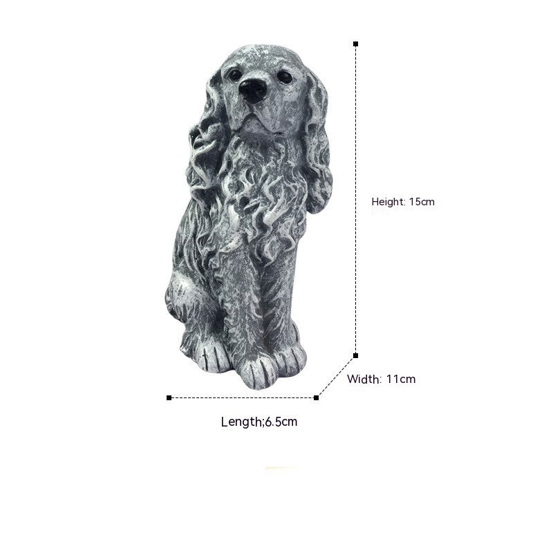 Dog  Pastoral Style Home Living Room Desktop Decorations Cute Realistic Animal Ornaments