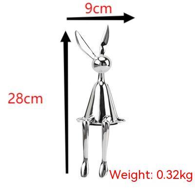 Modern Simple Electroplating Sitting Rabbit Living Room Decorations Ornaments