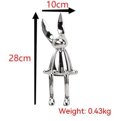 Modern Simple Electroplating Sitting Rabbit Living Room Decorations Ornaments
