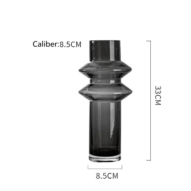 Modern Glass Vase – Elegant Desktop Decoration for Living Room Side Tables