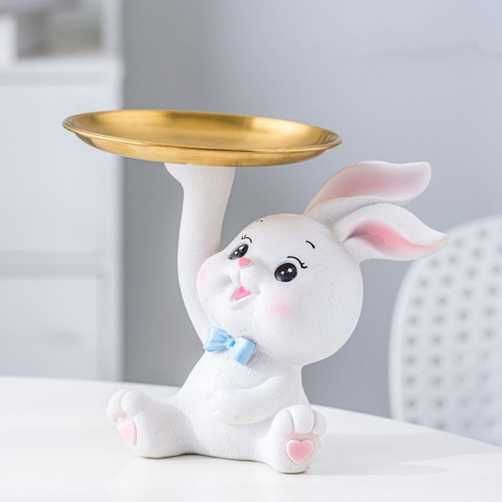 Rabbit Tray Hallway Key Storage Home Living Room Desktop Office Decorations