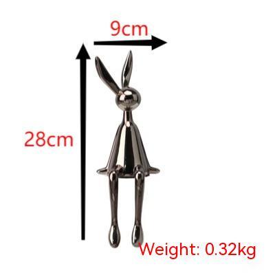 Modern Simple Electroplating Sitting Rabbit Living Room Decorations Ornaments