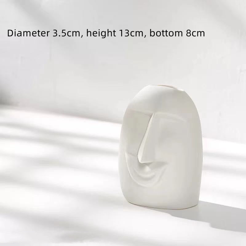 Nordic Style Mini Art Vase – Creative Ceramic Decor for Living Room or Desktop