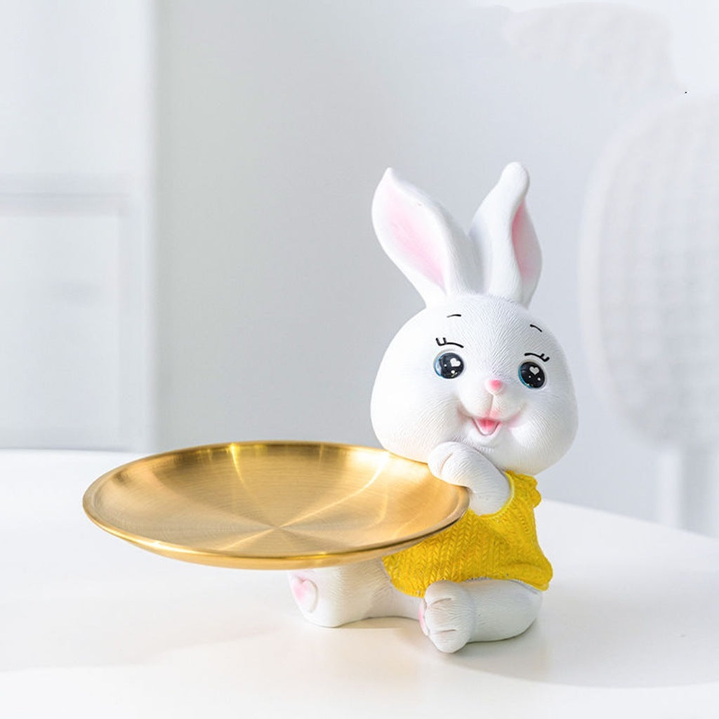 Rabbit Tray Hallway Key Storage Home Living Room Desktop Office Decorations
