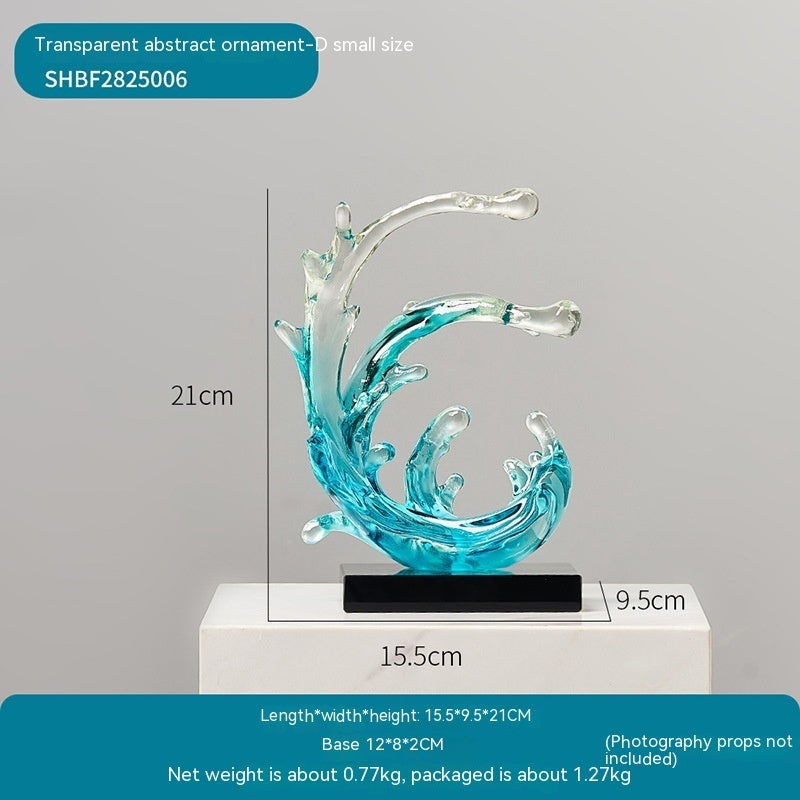 Light Luxury Resin Sculpture – Modern Decor for Wine Cabinet, Office, or Living Room