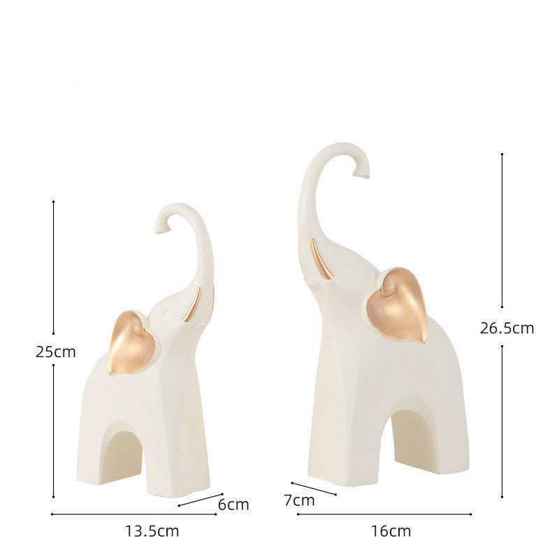Home Crafts Living Room Elephant Desktop Resin Decorations
