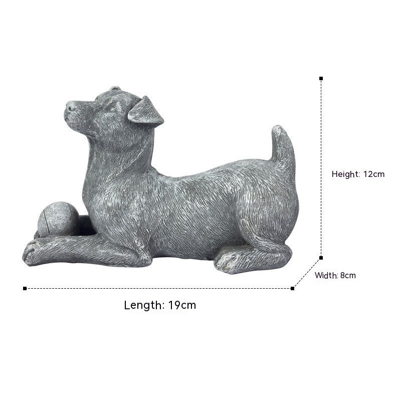 Dog  Pastoral Style Home Living Room Desktop Decorations Cute Realistic Animal Ornaments