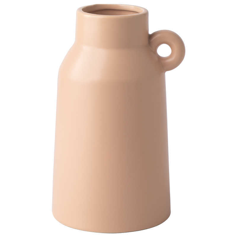 Single-Ear Ceramic Table Vase – Minimalist Glazed Flowerpot for Living Room Decor
