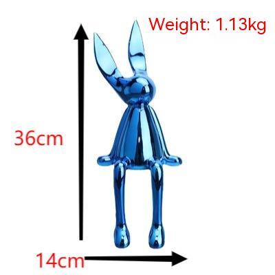 Modern Simple Electroplating Sitting Rabbit Living Room Decorations Ornaments